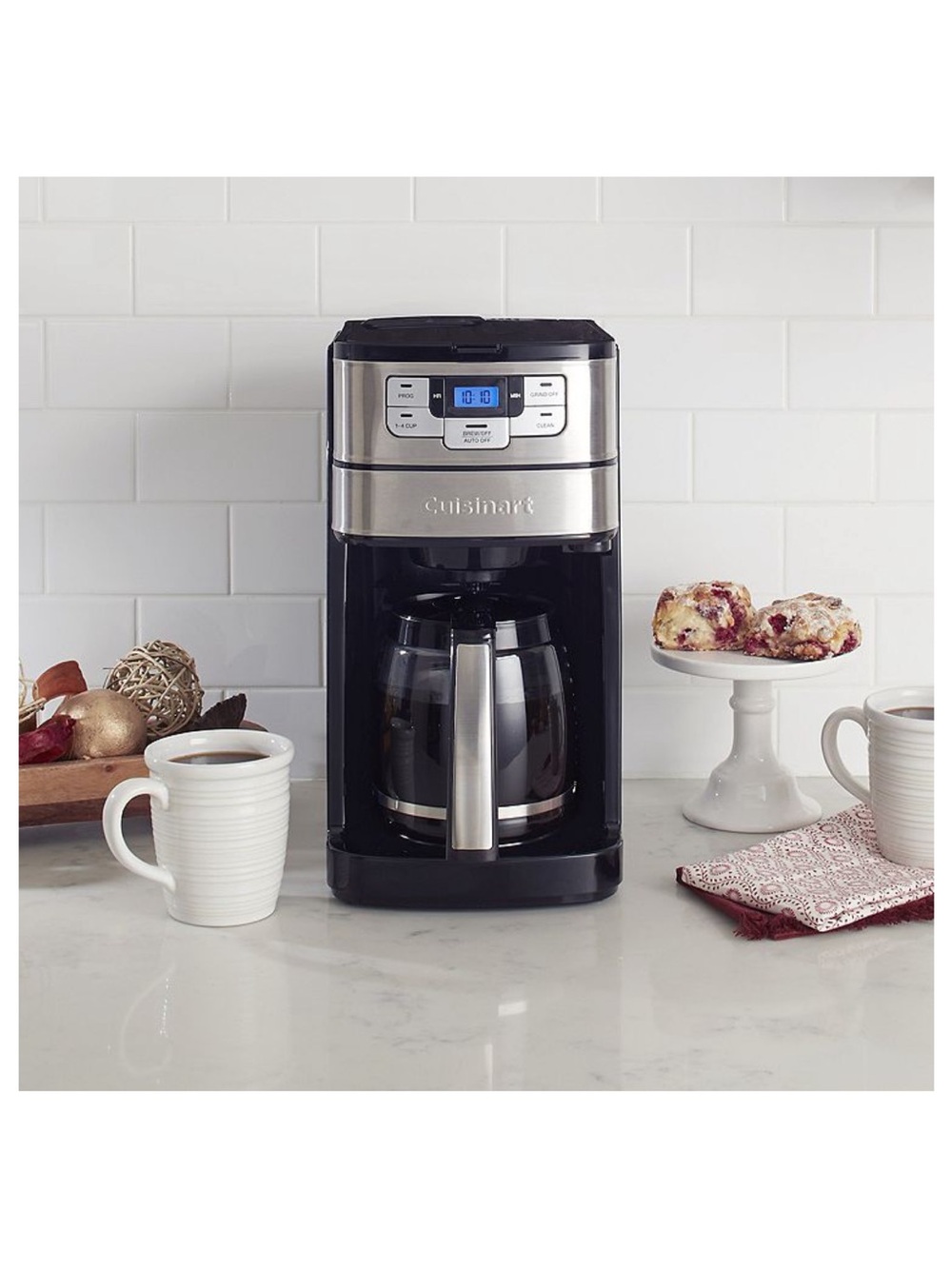 Cuisinart Black and Stainless Steel Programmable Grind & BrewCoffee Maker